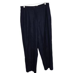 Vintage Pendleton 100% Virgin Wool Trousers Pants Navy High Rise Women 14